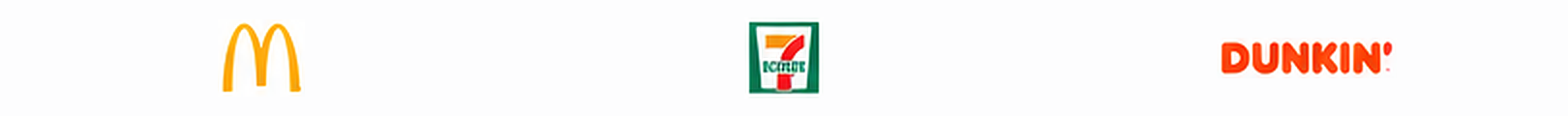 McDonald's, 7-Eleven, Dunkin'